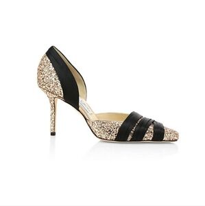 Elegant Black and Gold Women's Heels